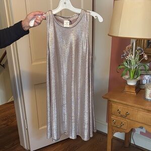 By Together Metallic Silver Shimmer Mini Dress